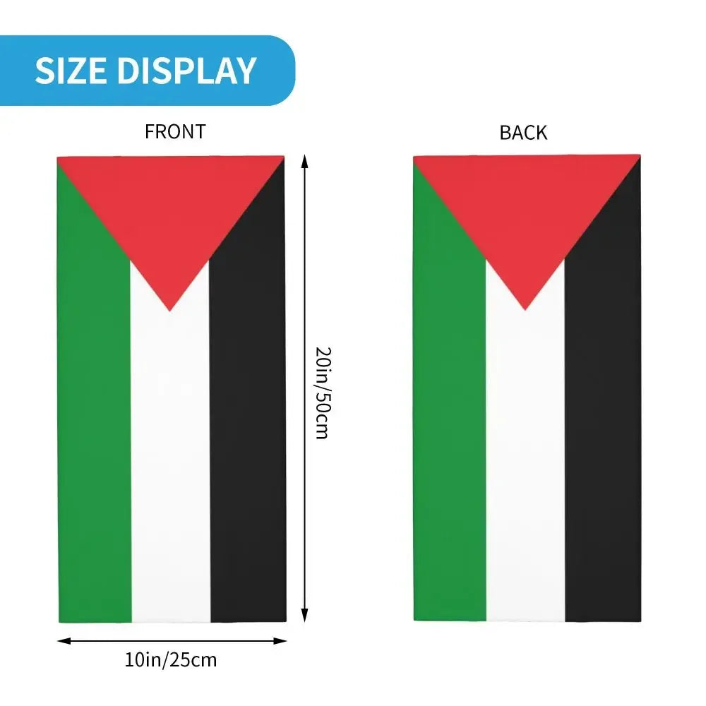Palestine Flag Bandana Neck Gaiter Palestinian Hatta Kufiya Keffiyeh Pattern Tube Scarf Riding Cycling Windproof Headband
