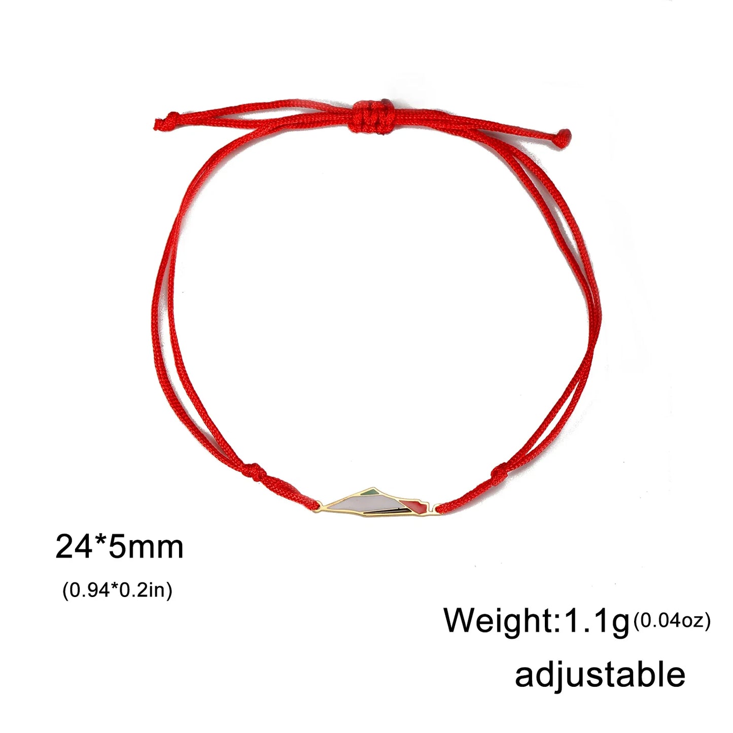 Cazador Palestine Map Double Layers Beads Chain Bracelets for Women Stainless Steel Jewelry Charm Bracelet Gift 2025 Wholesale