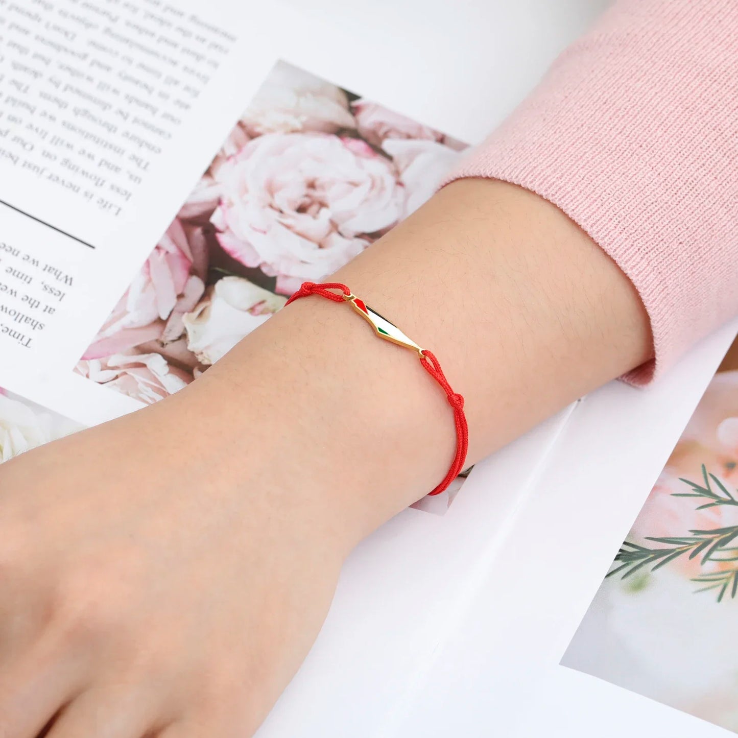 Cazador Palestine Map Double Layers Beads Chain Bracelets for Women Stainless Steel Jewelry Charm Bracelet Gift 2025 Wholesale
