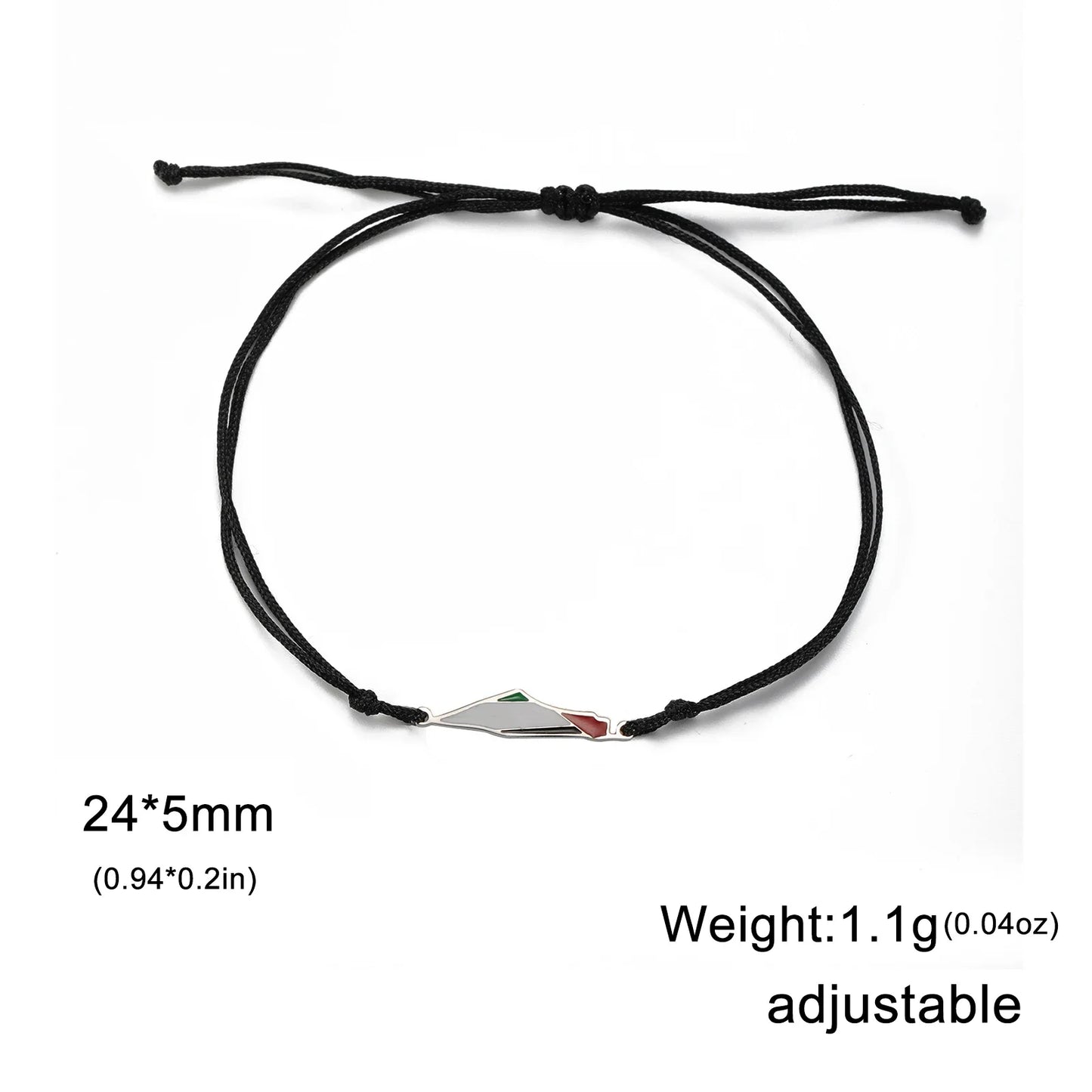 Cazador Palestine Map Double Layers Beads Chain Bracelets for Women Stainless Steel Jewelry Charm Bracelet Gift 2025 Wholesale