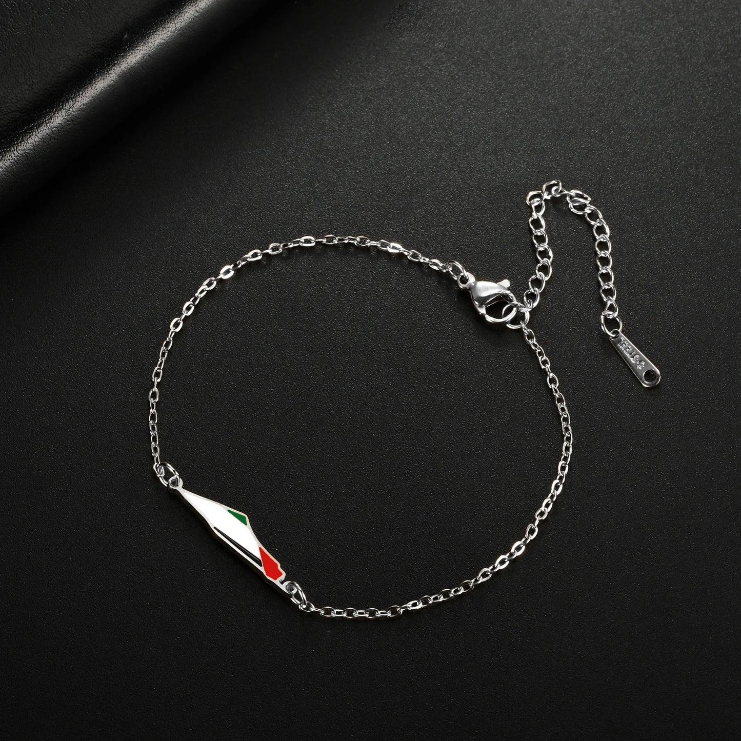 Cazador Palestine Map Double Layers Beads Chain Bracelets for Women Stainless Steel Jewelry Charm Bracelet Gift 2025 Wholesale